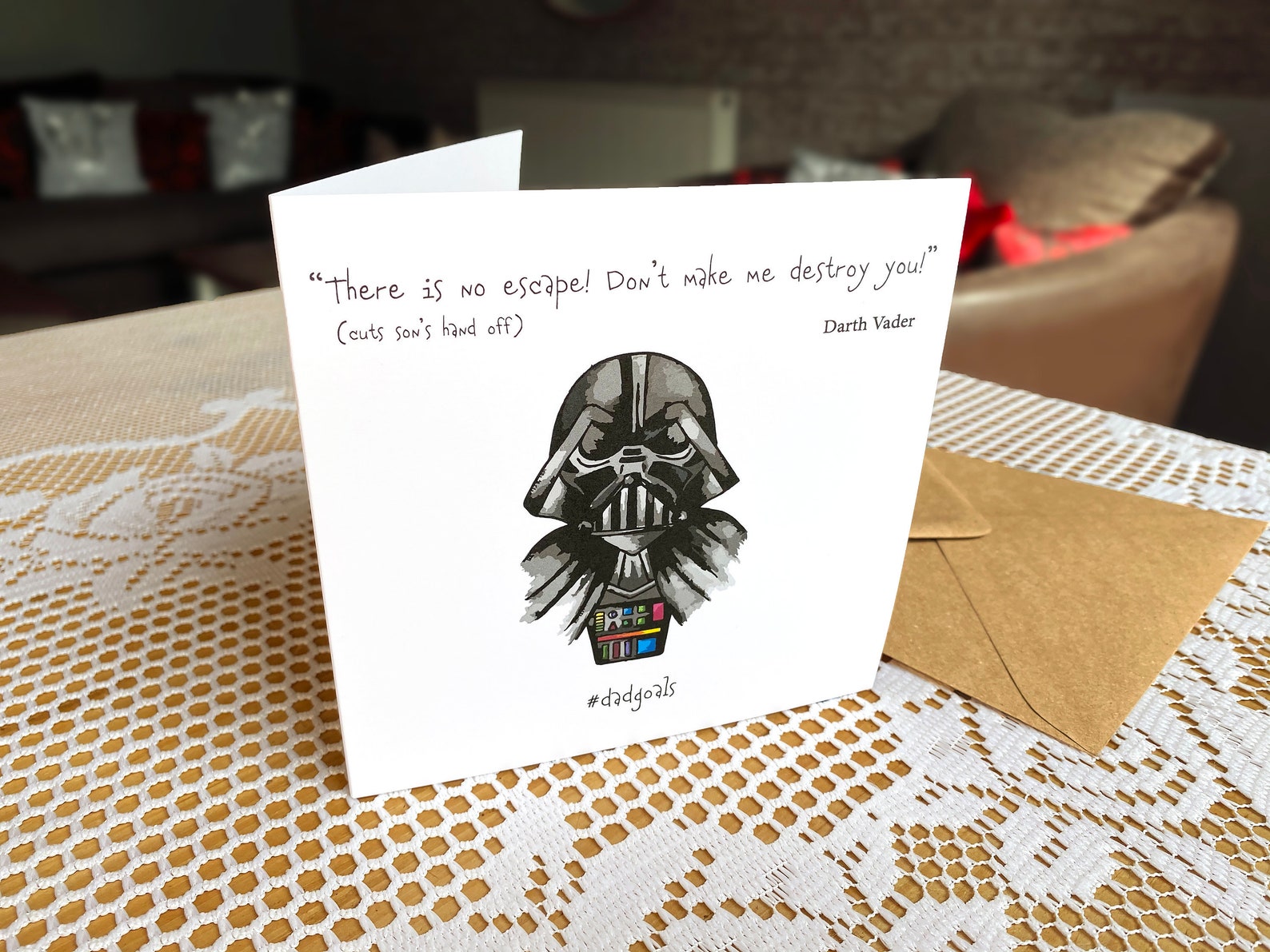 Star Wars Greeting Card Movie Quote Card Darth Vader Happy | Etsy