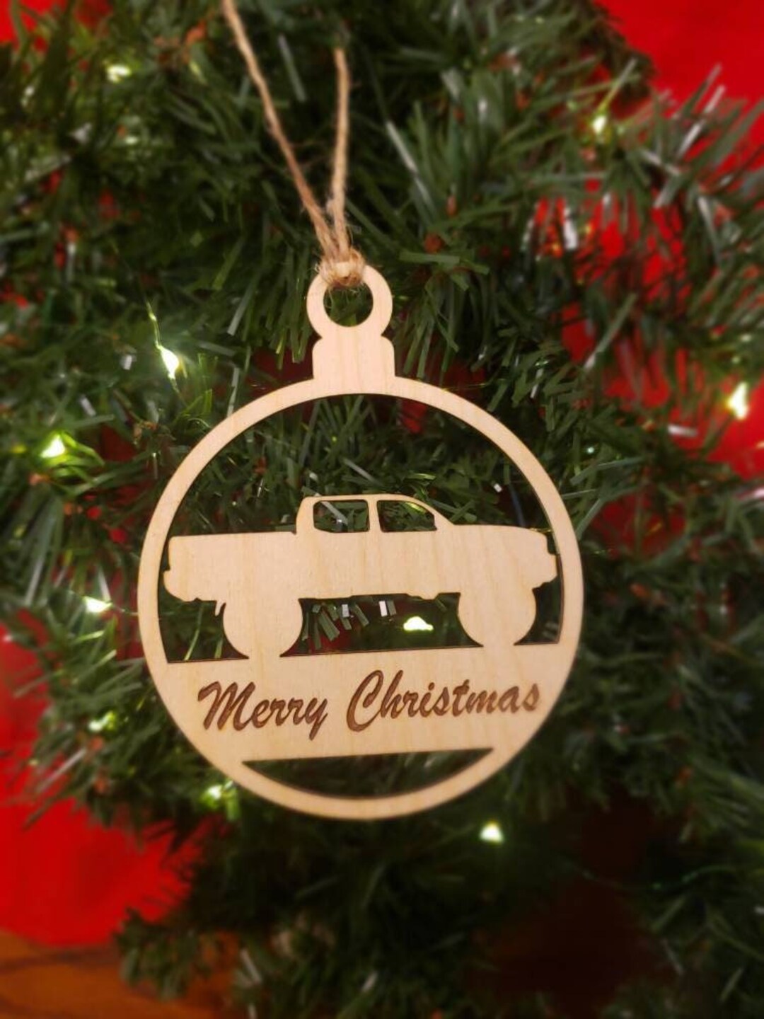 Christmas Ornament, Christmas Wooden Ornament,