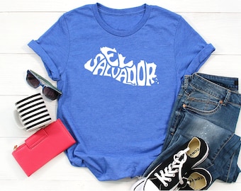 El Salvador T-Shirt, El Salvador Country T-Shirt, Camisa de El Salvador