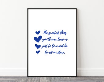 Love And Be Loved Wall Art | Digital Print | Inspiring Home Decoration | Instant Download | Positive Reminder Art