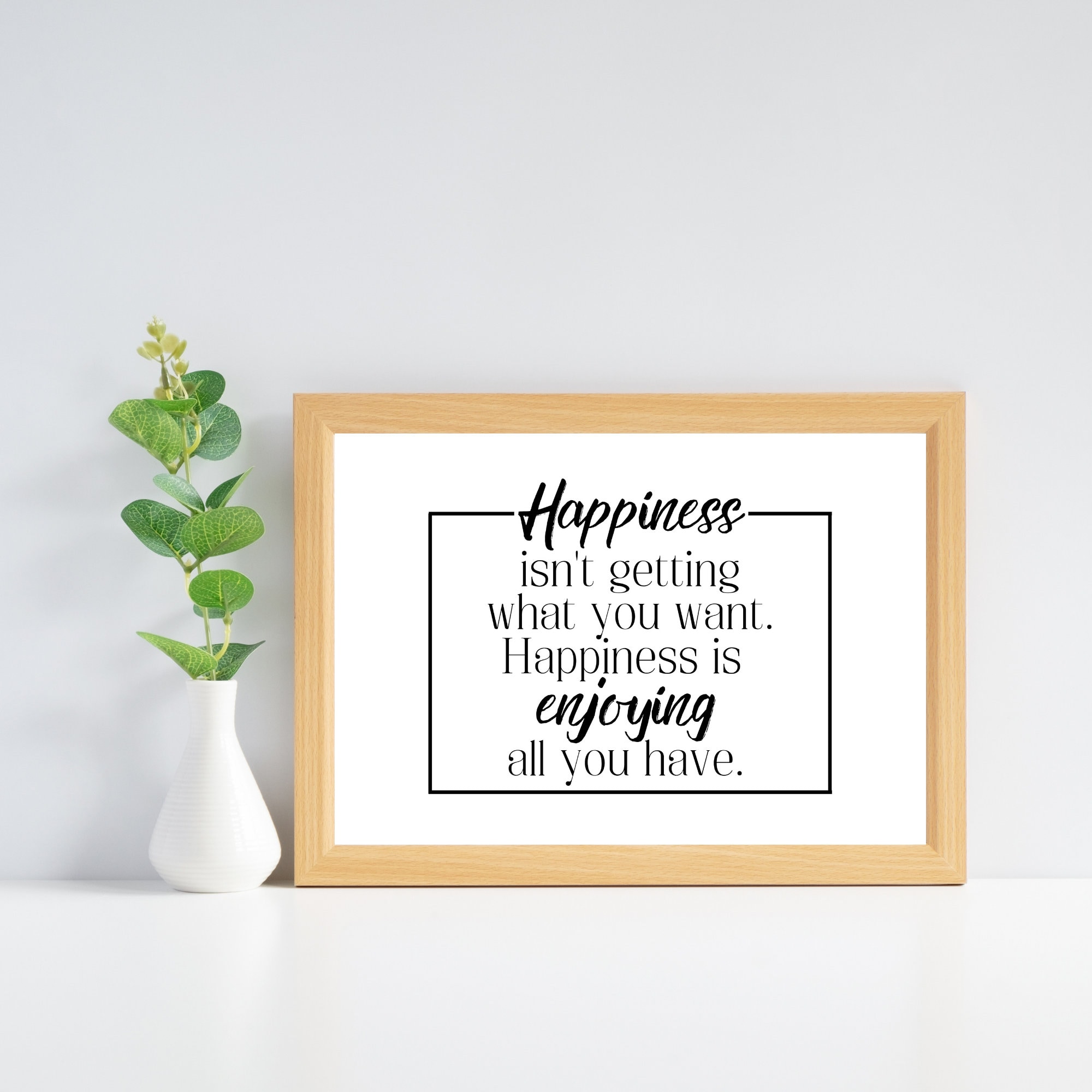 Happiness Quote Wall Art | Digital Print | Inspiring Home Decoration ...