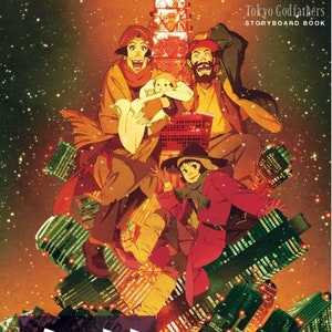 PADRES DIOS DE TOKIO - Obras de arte del guión gráfico - Ilustración del libro de arte del animador de leyenda japonesa Satoshi Kon