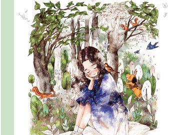 Nouveau au Japon ! Aeppol Forest Girl’s Coloring Book - Livre de coloriage japonais Illustration de livre d’artisanat