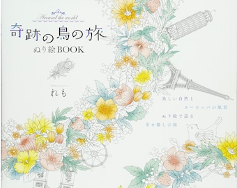 Livre de coloriage Miracle Bird Trip « LIVRE Autour du monde », illustration du livre de coloriage japonais