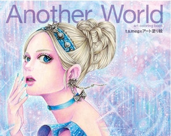 t.s.meg Another World art coloring book - Japanese Coloring Book illustration