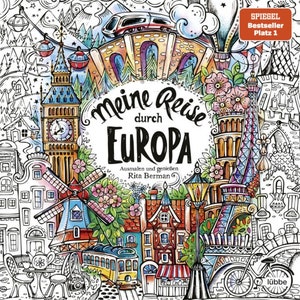 Rita Berman Meine Reise durch Europa: Ausmalen und geniessen - Coloring Book illustration