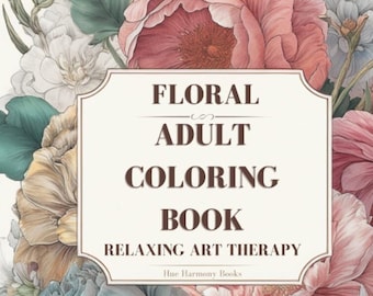 Floral Adult Coloring Book (English)