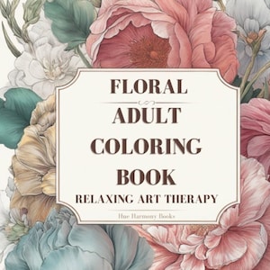 Floral Adult Coloring Book (English)