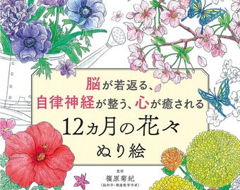 NEW!! Beautiful Japanese Pattern Coloring Book   - Japanese craft book illustration
