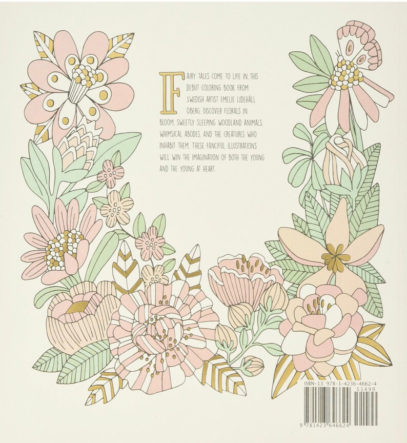 Emelie Lidehall Oberg Fairy Tales colouring Books English - Etsy