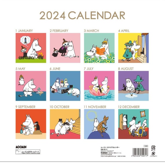 Stayful Moomin 2024 Calendar Wall Mounted Square - Etsy