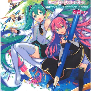 Hatsune Miku Coloring Book Events Collection  - Japanese craft book illustration
