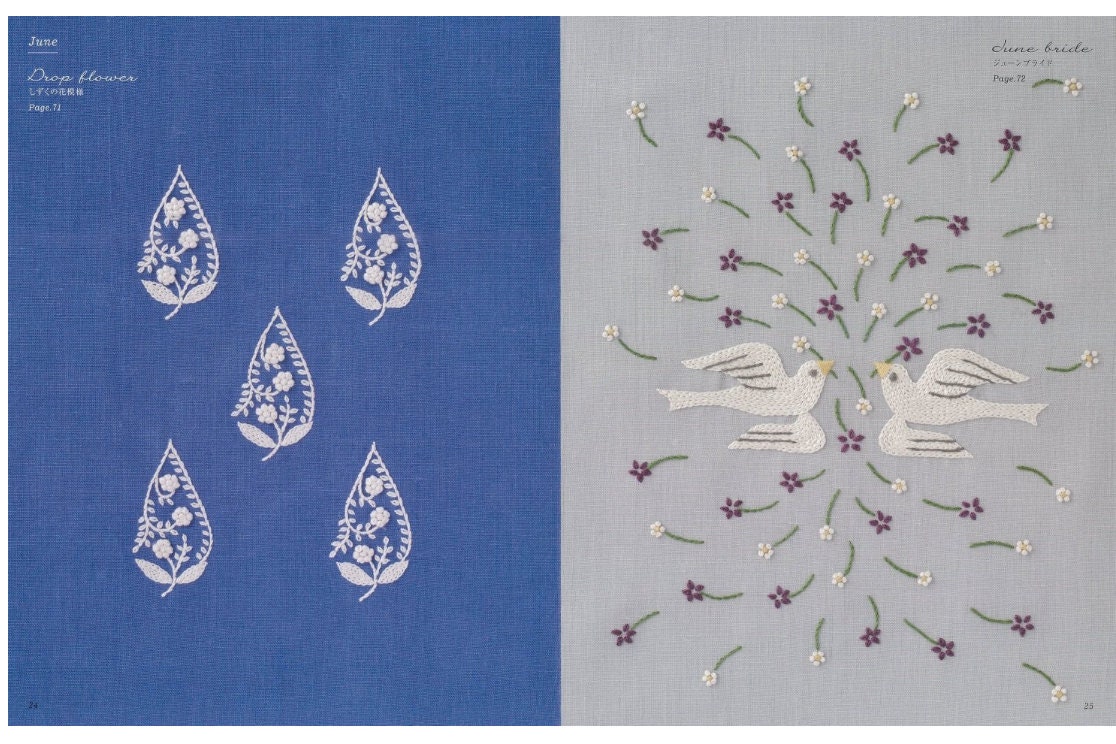 4 Books Higuchi Yumiko 12 Months Embroidery Book + Stitch