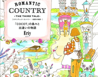 Romantic Country - The Third Tale - The story of encountering the islands of "COCOT"  Japanese Coloring Book illustration