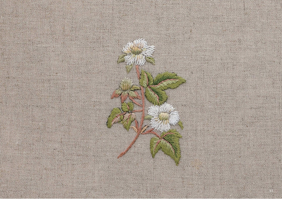 Flowers Embroidery Mini Book ONDORIBOOKS Japanese Etsy