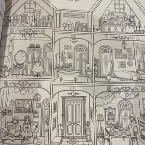 NEW Yumiko Tezuka Doll House Coloring BOOK Japanese Coloring Book Illustration image 7