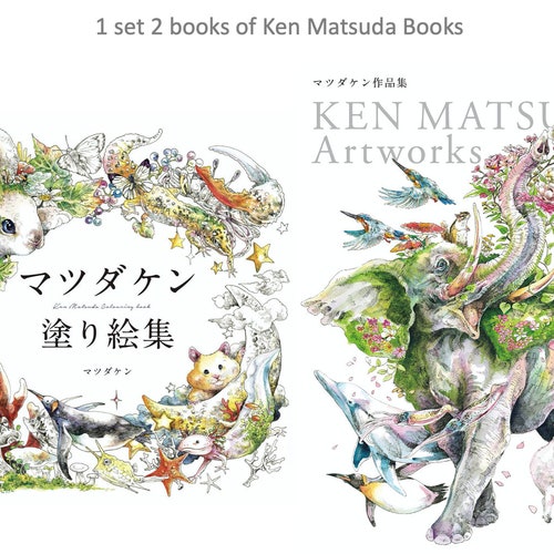 Ken Matsuda Coloring Book Japanese Coloring Bookillustration - Etsy