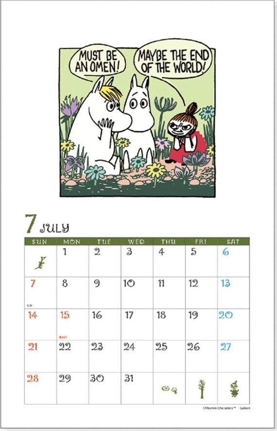 Stayful Moomin 2024 Calendar Wall Hanging - Etsy