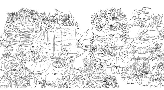 Nouveau Nelco Neco Coloriage Book Four Seasons Histoire Etsy