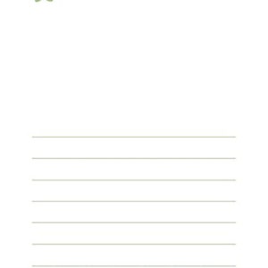 May include: A blank message card with a green leaf design in the top left corner. The card has lined paper for writing a message. The text at the bottom of the card reads "Let's go back to our warm home." and is written in Japanese and English.