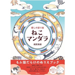 Healing coloring book Cat Mandala  Japanese Coloring Bookillustration