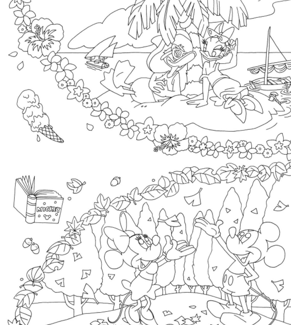 Disney Coloring the Four Seasons Japanese Craft Book Coloring | Etsy