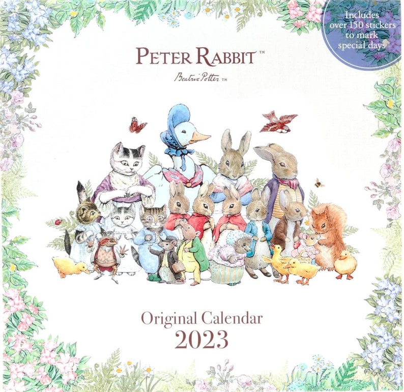 Calendar 2023 Peter Rabbit Wall Hanging Etsy UK