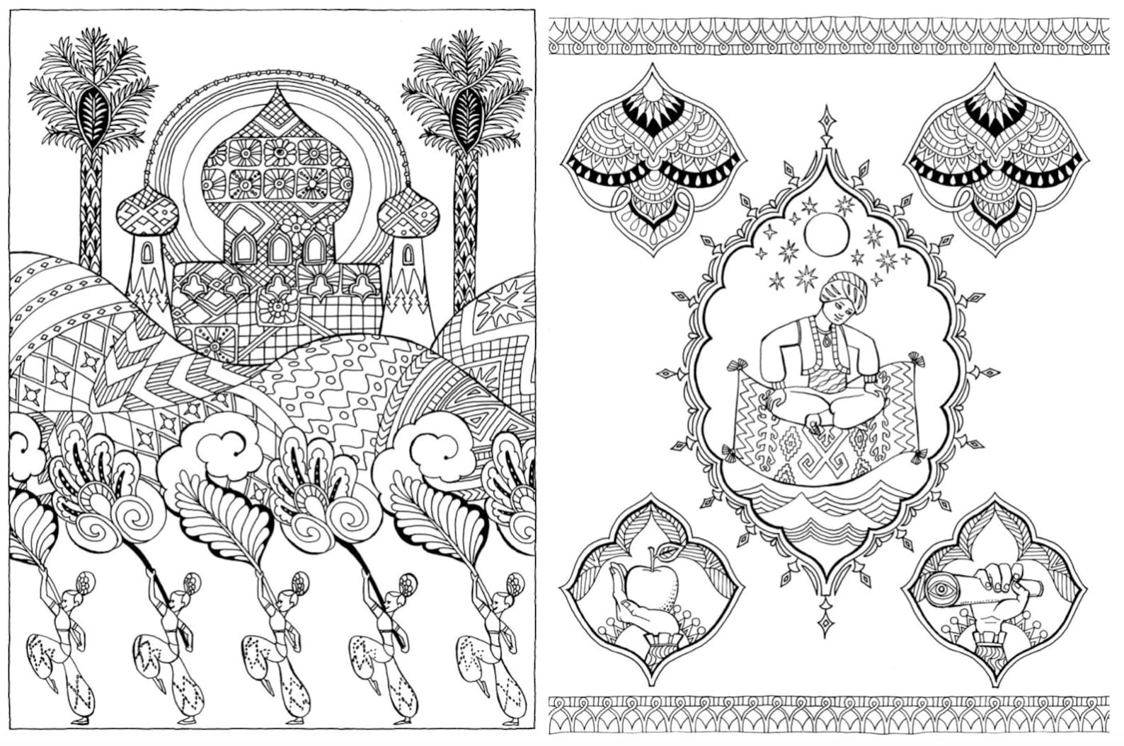 Arabian Night Coloring Book for Sleepless Night - Japanese Coloring ...