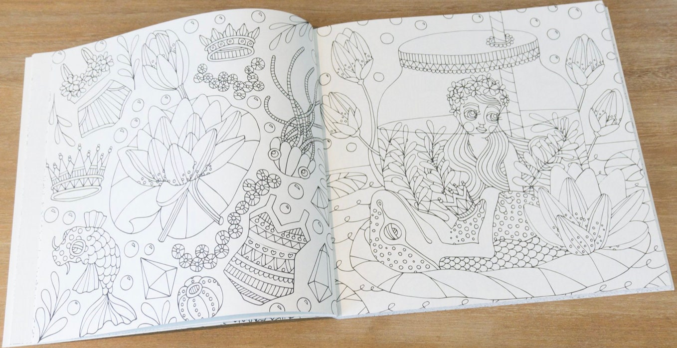 Emelie Lidehall Oberg Fairy Tales colouring Books English - Etsy