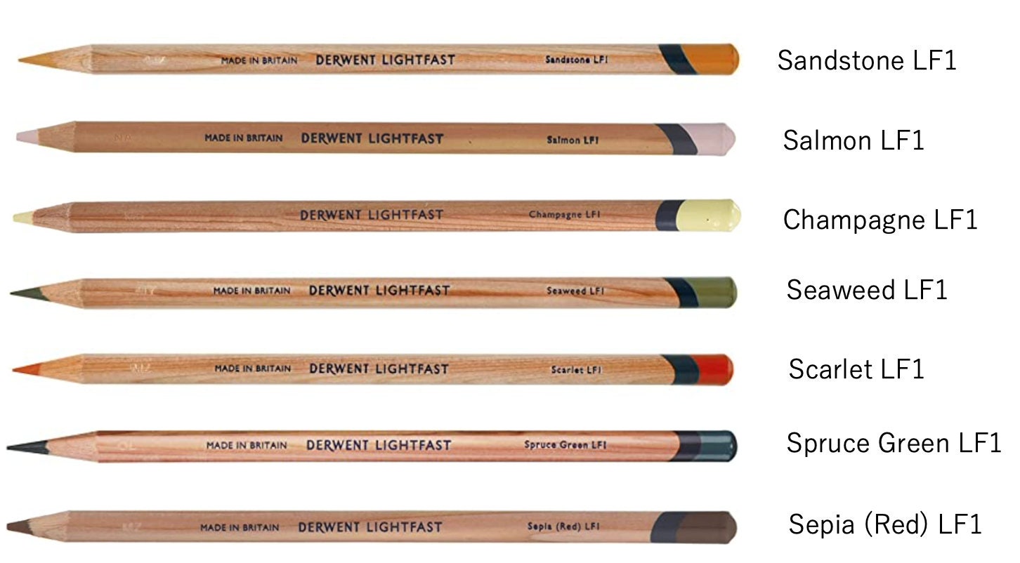 Derwent LIGHTFAST Colored Pencils Single Color 6pc/set Supply Etsy