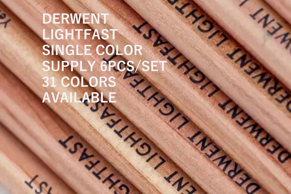 Derwent LIGHTFAST Colored Pencils Single Color 6pc/set Supply 31 Colors  Available Buy With One Book, Delivery Charge Free 