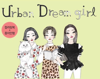 urban dream girl - Koreaans modekleurboek