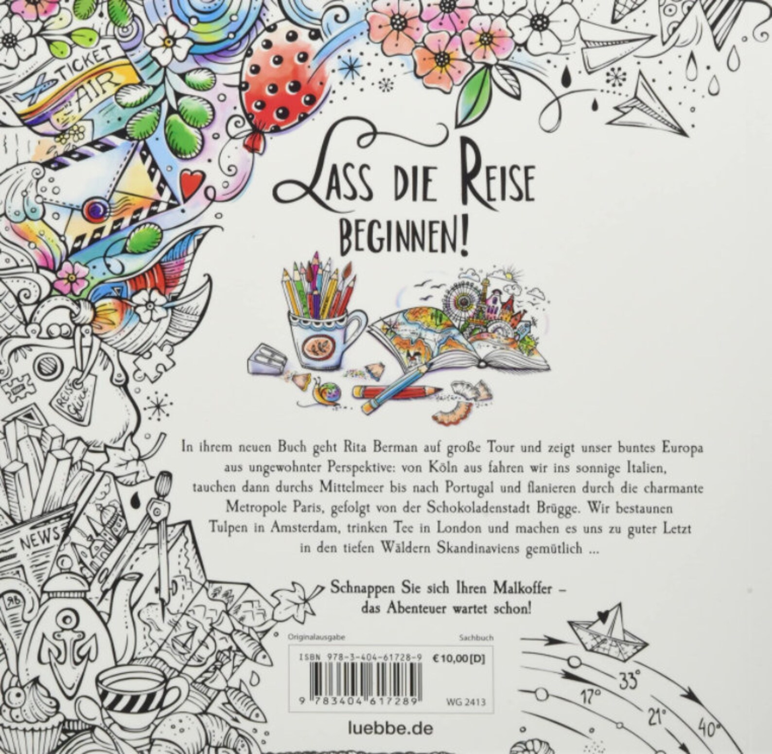Rita Berman Meine Reise Durch Europa: Ausmalen Und Geniessen - Etsy