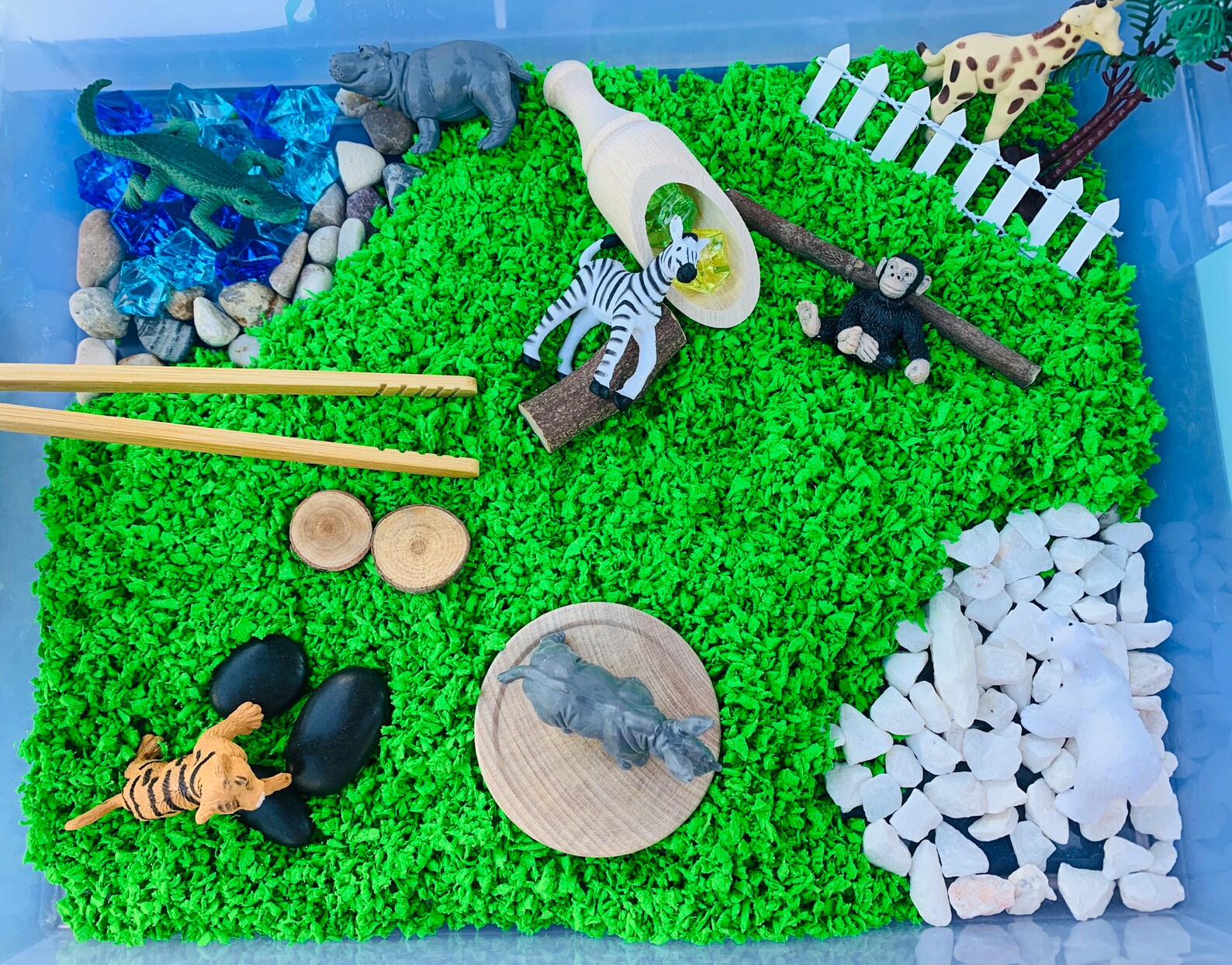 Zoo Babies Sensory Bin Sensory Bin Zoo Animals Sensory Etsy