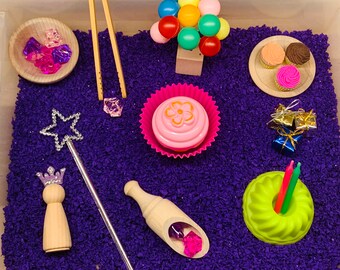Birthday Sensory Bin, Sensory Bin, Birthday Sensory Play, Unique Birthday Gift, Children’s Birthday Gift, Sensory Gems, girl’s birthday gift
