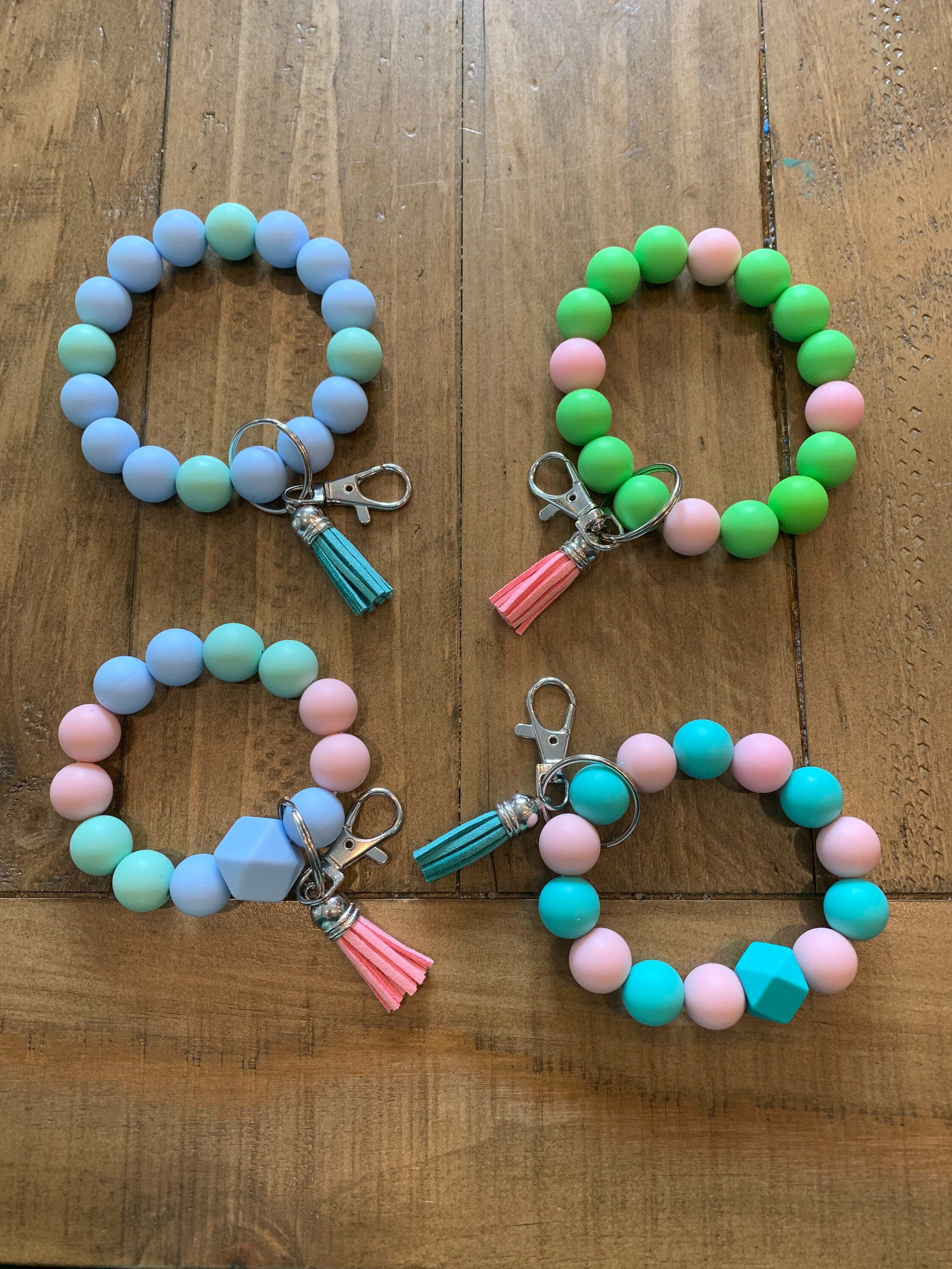 Keychain pastel spring keychain pastel keychain tassel Etsy