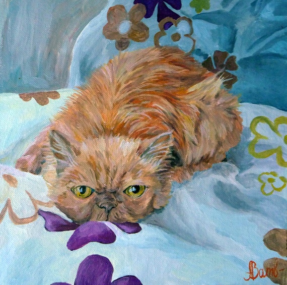 Custom Acrylic Cat Portrait Etsy