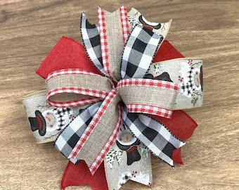 Christmas Lantern Bow, Snowman Bow, Buffalo Check Bow, Green Holiday Bow, Red Bow , Christmas Wreath Bow, Winter Bow, Striped Bow, Farmhouse