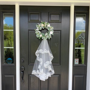 Bridal Shower Wreath, Wedding Wreath, Bridal Door Decoration, Wedding Day Decoration, Lambs Ear Wreath, Bridal Door Wreath,Wedding Reception