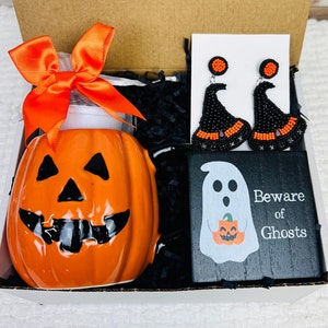Halloween gift box, teacher gift, Boo gift, fall box, gift for her, birthday gift, Halloween decoration, thinking of you gift, neighbor gift