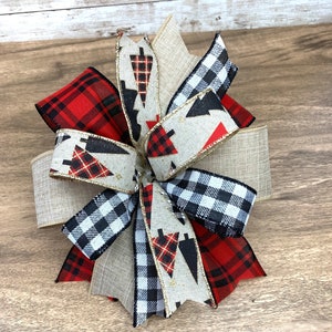 Christmas Lantern Bow, Christmas Tree Lantern Bow, Holiday Lantern, Green Holiday Bow, Polka Dot Bow , Christmas Wreath Bow, Winter Bow,