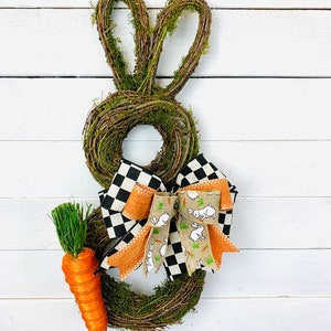 Easter Bunny Spring Wreath, Spring Front Door Wreath, Easter Decoration, Bunny Wreath, Indoor Easter Decoration, Easter Rabbit Wreath, Cute