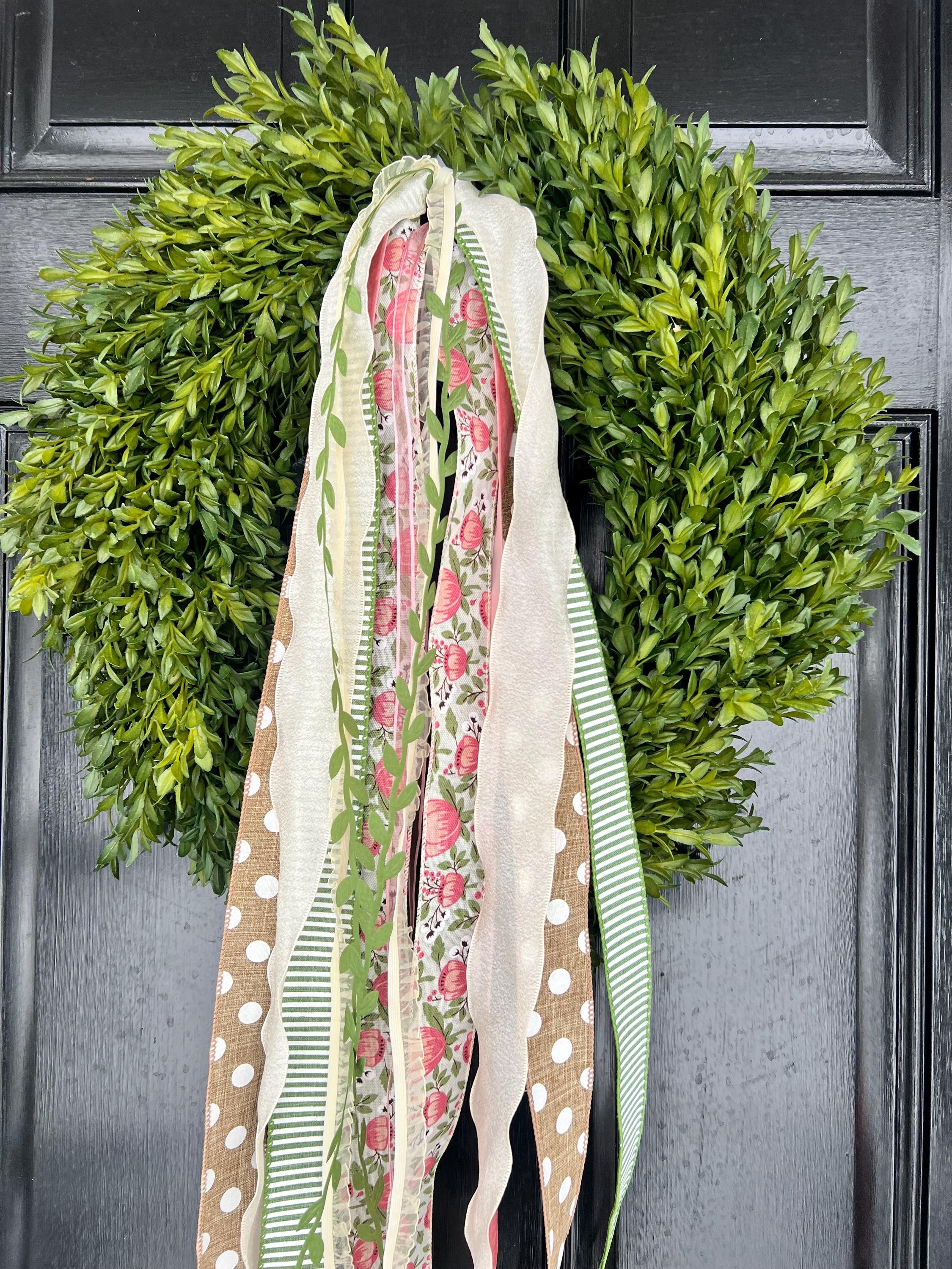 Clip-on Wreath Ribbon Bundle: Floral, Burlap, & Satin Embellishments - Etsy