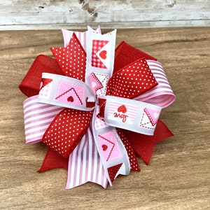 Valentine&#39;s Day Lantern Bow, Heart Wreath Bow, Winter Bow, Valentine&#39;s Day Decoration, Red and Pink Bow, Valentine&#39;s Gift, February Bow