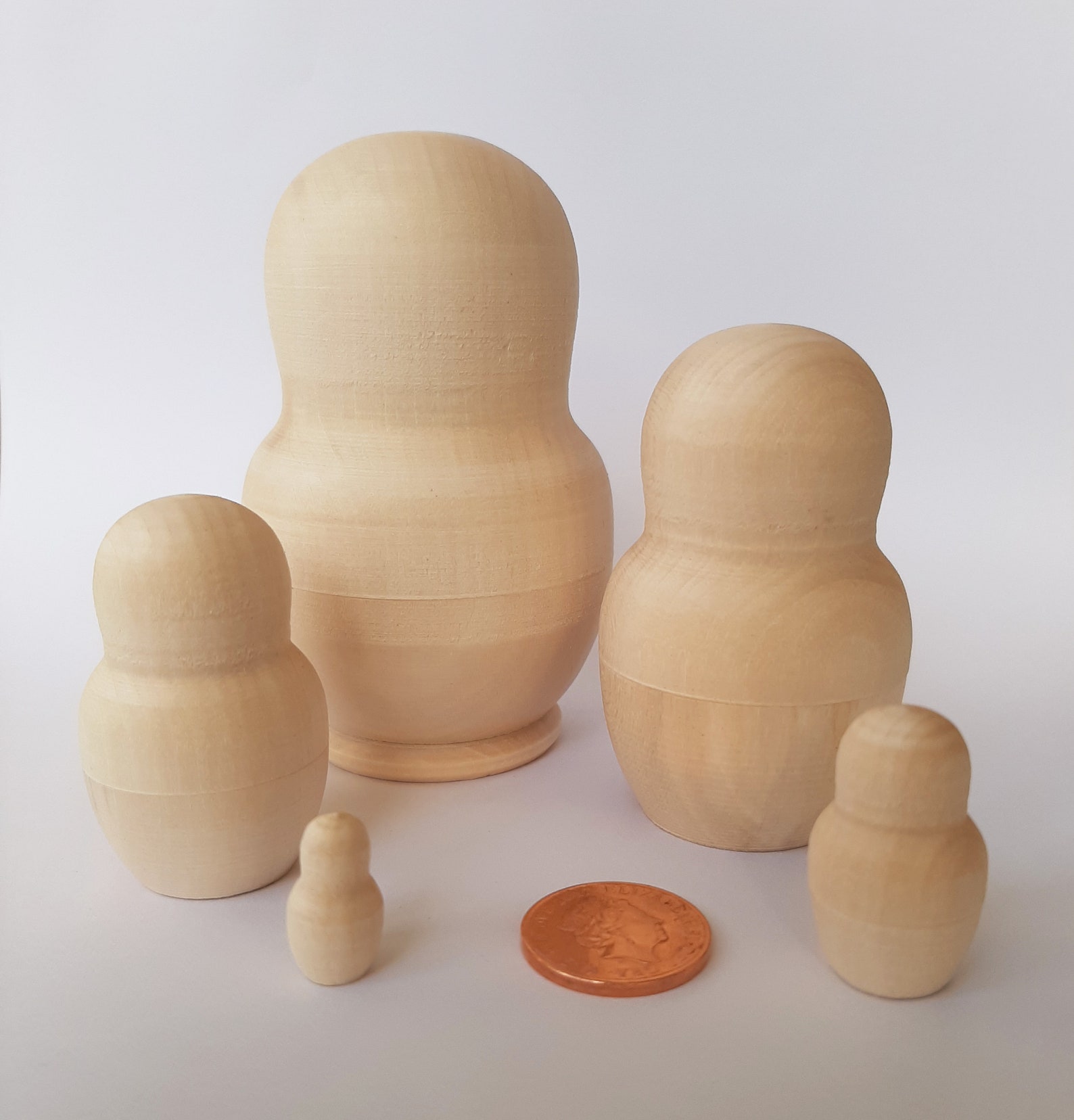 Blank Nesting Dolls 3.5 9cm 5 Pieces Set Wooden Russian Etsy