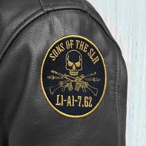 Embroidered L1A1 Patch for Veteran, 7.62 Bikers Patch, Jacket Patches, SLT Rifle Patch, FN-fal patch, Christmas Veteran Patch Gift