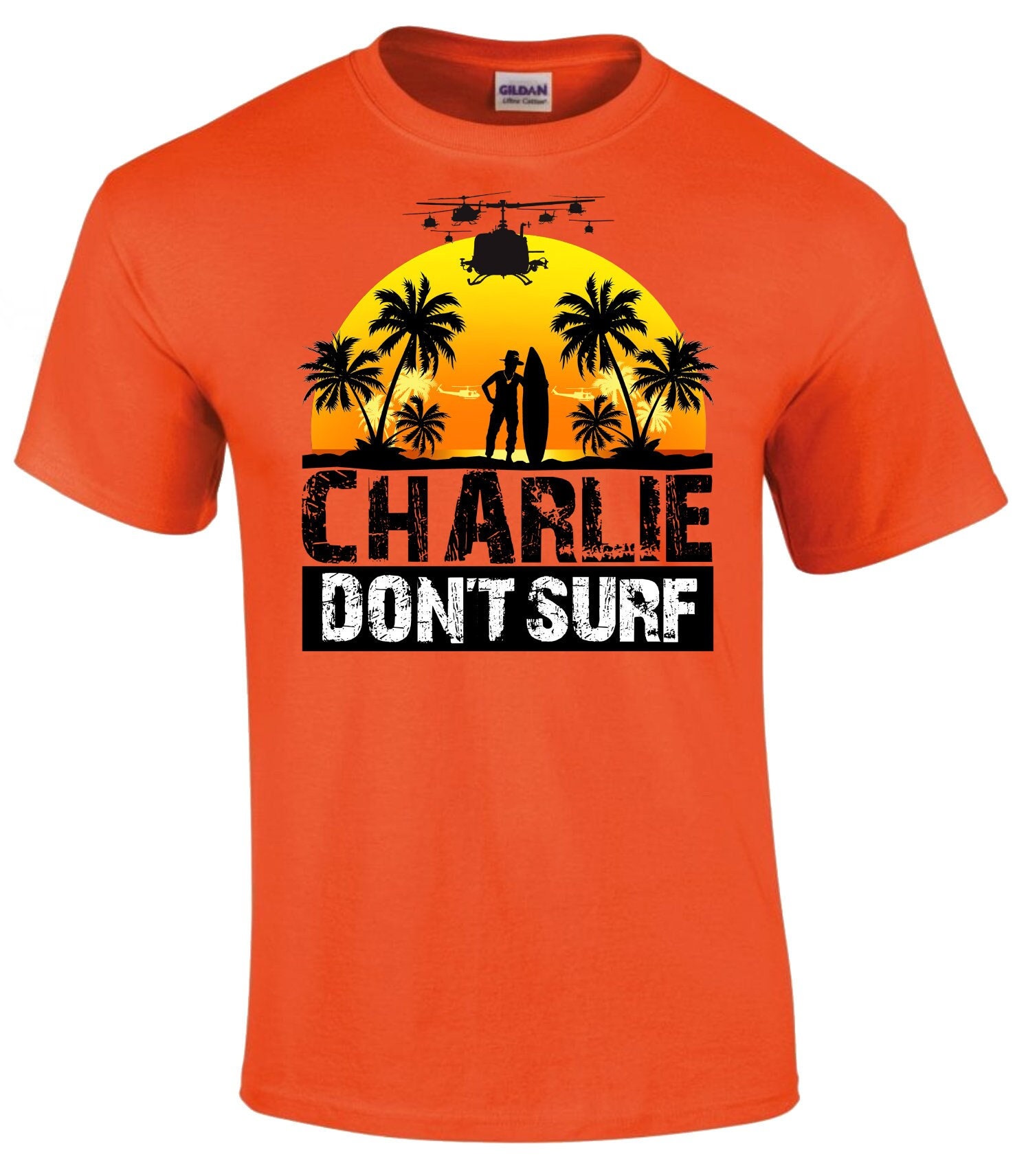Charlie Don't Surf T-shirt Funny Movie Design Military - Etsy
