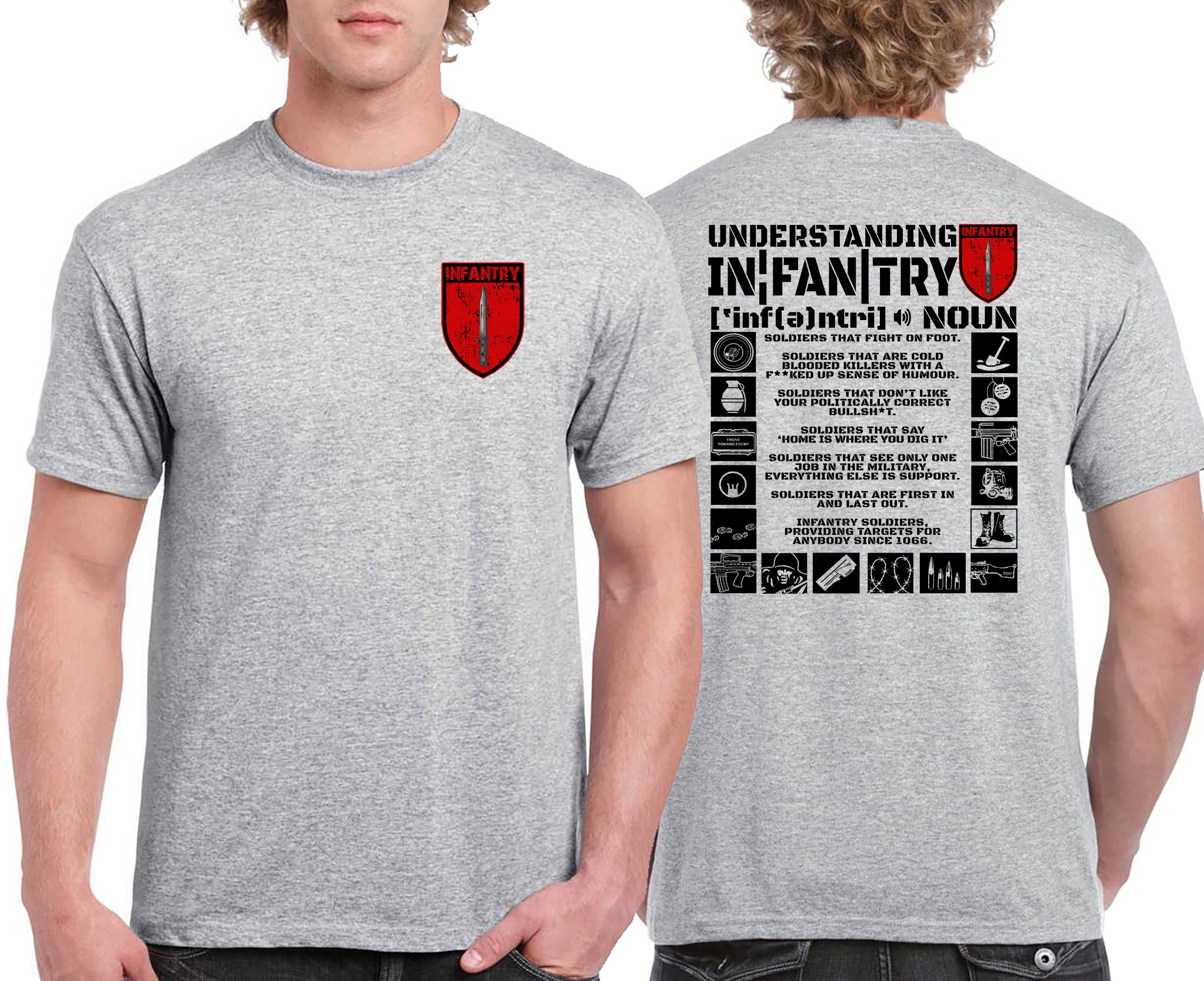 British Army T-shirt Infantry Shirts UK Veteran T-shirts - Etsy UK