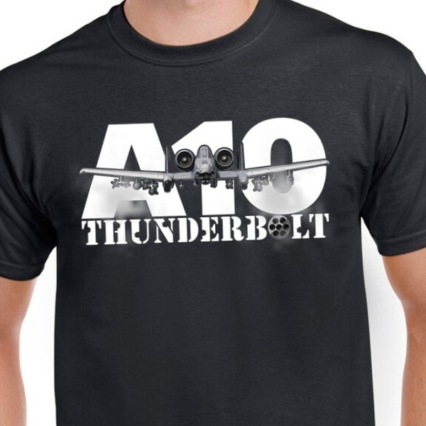 A10 Warthog T-shirt, a10 bliksemschicht, vliegtuigliefhebber T-shirt, vliegtuig T-shirt