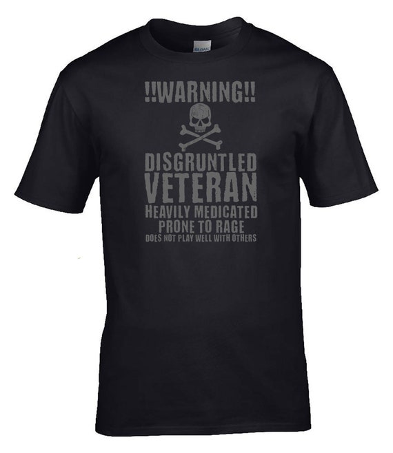 Warning Iraq Vet Medicated T-Shirt American Veteran Shirt Warning Iraq Vet Medicated T-Shirt American Veteran Shirt